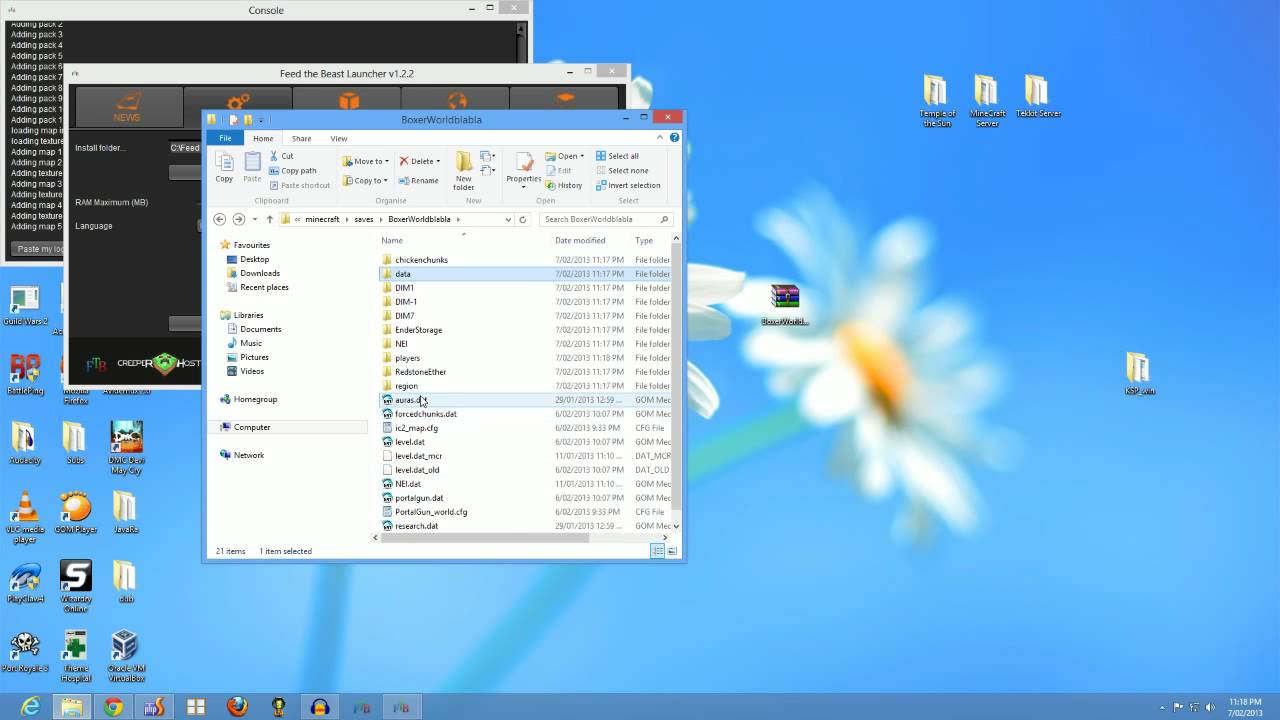 How to install a saved world in Feed The Beast [Direwolf20 Pack]
