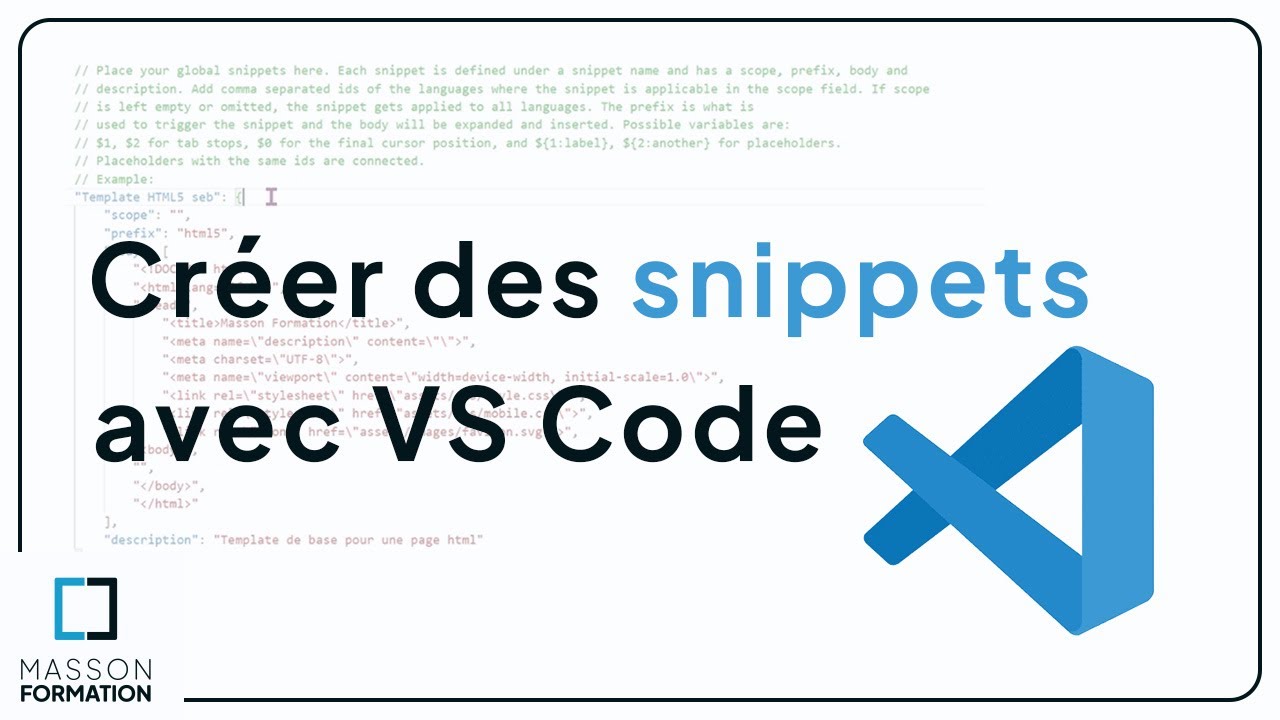Créer des SNIPPETS avec VS Code
