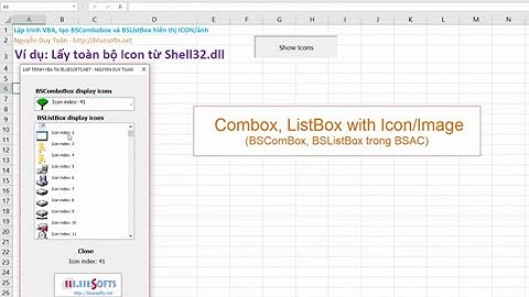 VBA programming ComboBox and ListBox display image in item - BSAC controls