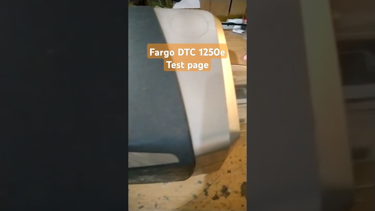Fargo DTC 1250e Print Test Page 