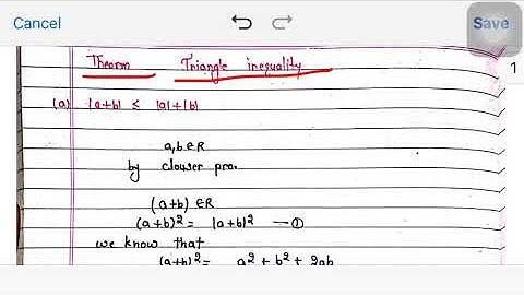 Triangle inequality | metric space |