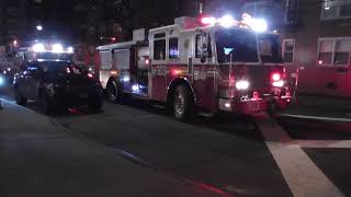 FDNY Engine 303 Act Engine 273 & Ladder 150 Act Ladder 129 returning quarters