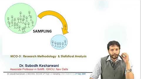 IGNOU Live Session on “Sampling" for B.Com & M.Com Students