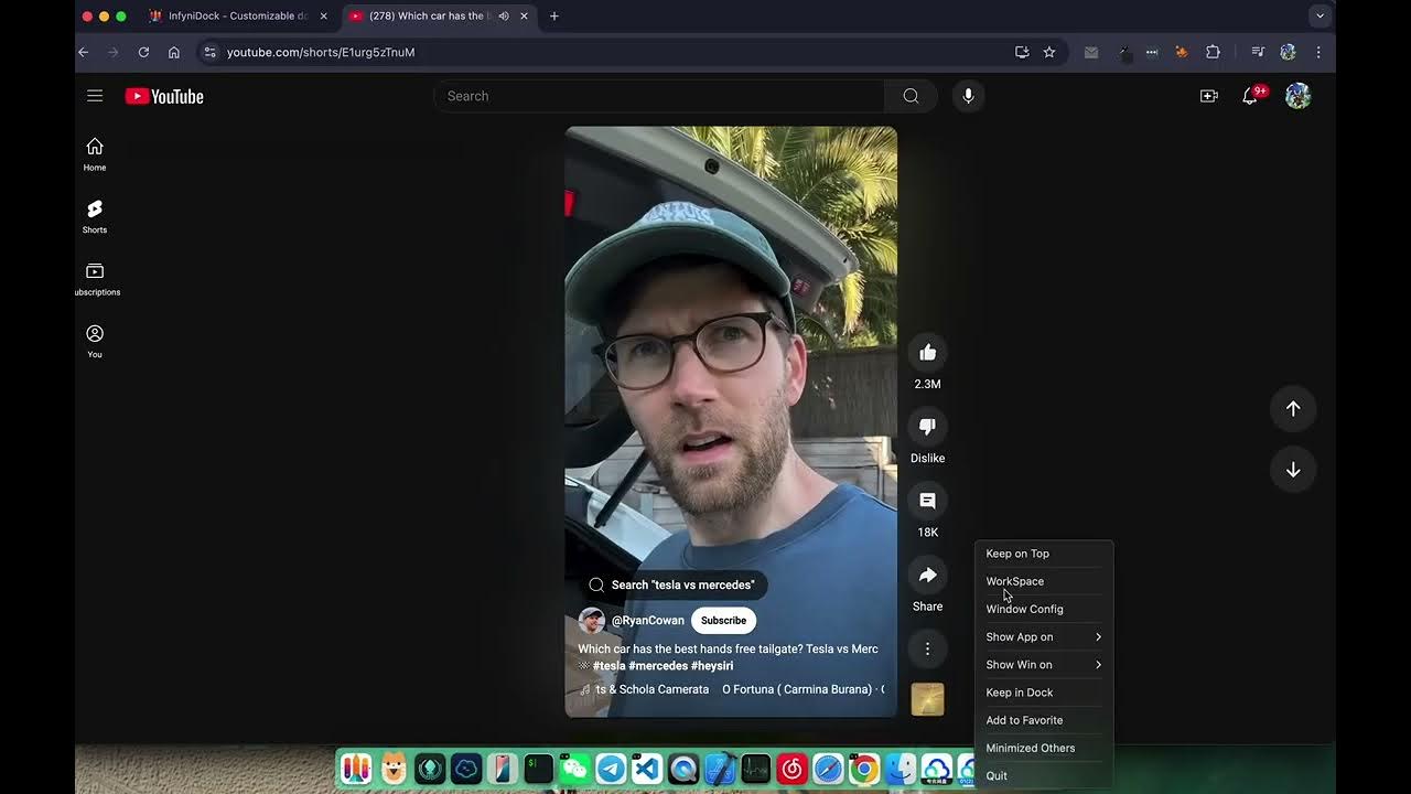 Mac dock support keep window on top with infynidock youtube