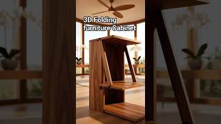 3D Folding Furniture Magic#3DFurniture #WoodFolding #SatisfyingDesign #ASMRFurniture #Wooden