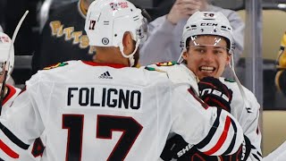 The Hawks score 4 goals vs Pittsburgh ESPN Telecast