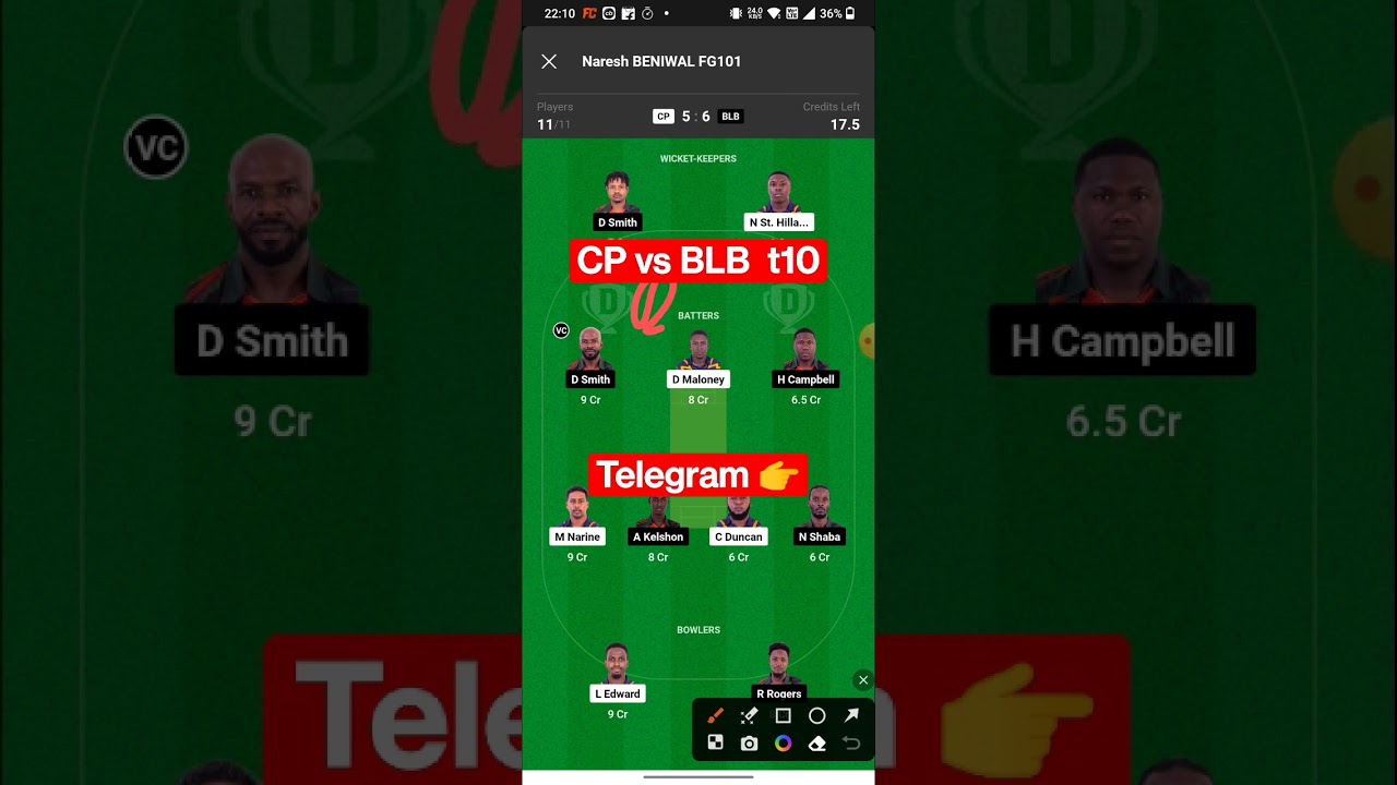 cp vs blb dream11 prediction,cp vs blb dream11 team,cp vs blb spice Islet10 dream11 team today match