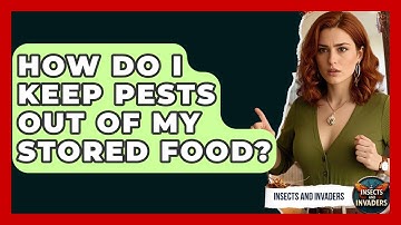 How Do I Keep Pests Out Of My Stored Food? - Insects and Invaders