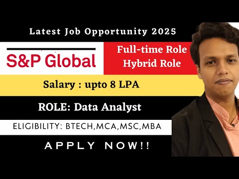 S P Global Data Analyst Salary Fresher