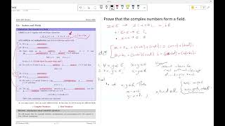 Explaining how to prove that complex numbers form a field