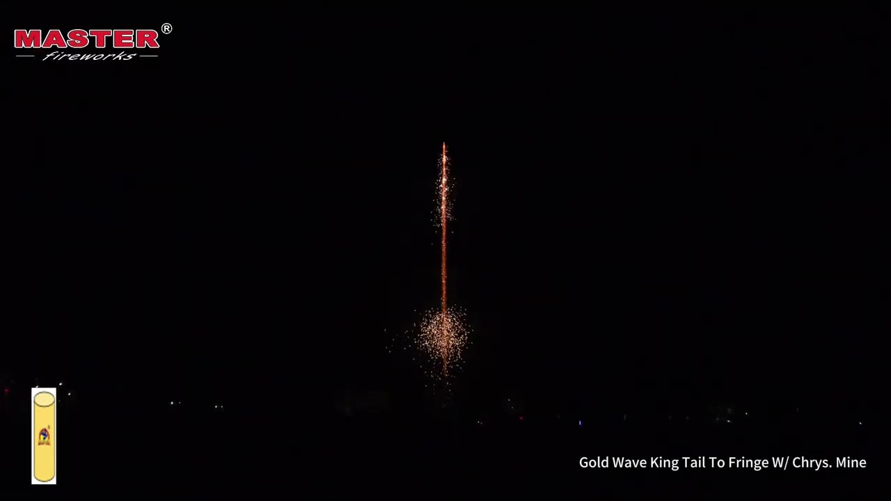 1.2"Single Shot Gold Wave King Tail To Fringe W/ Chrys. Mine