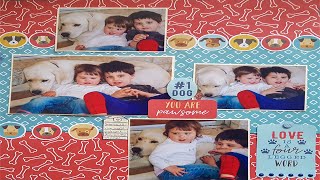 #12x12 scrapbook process video number one dog