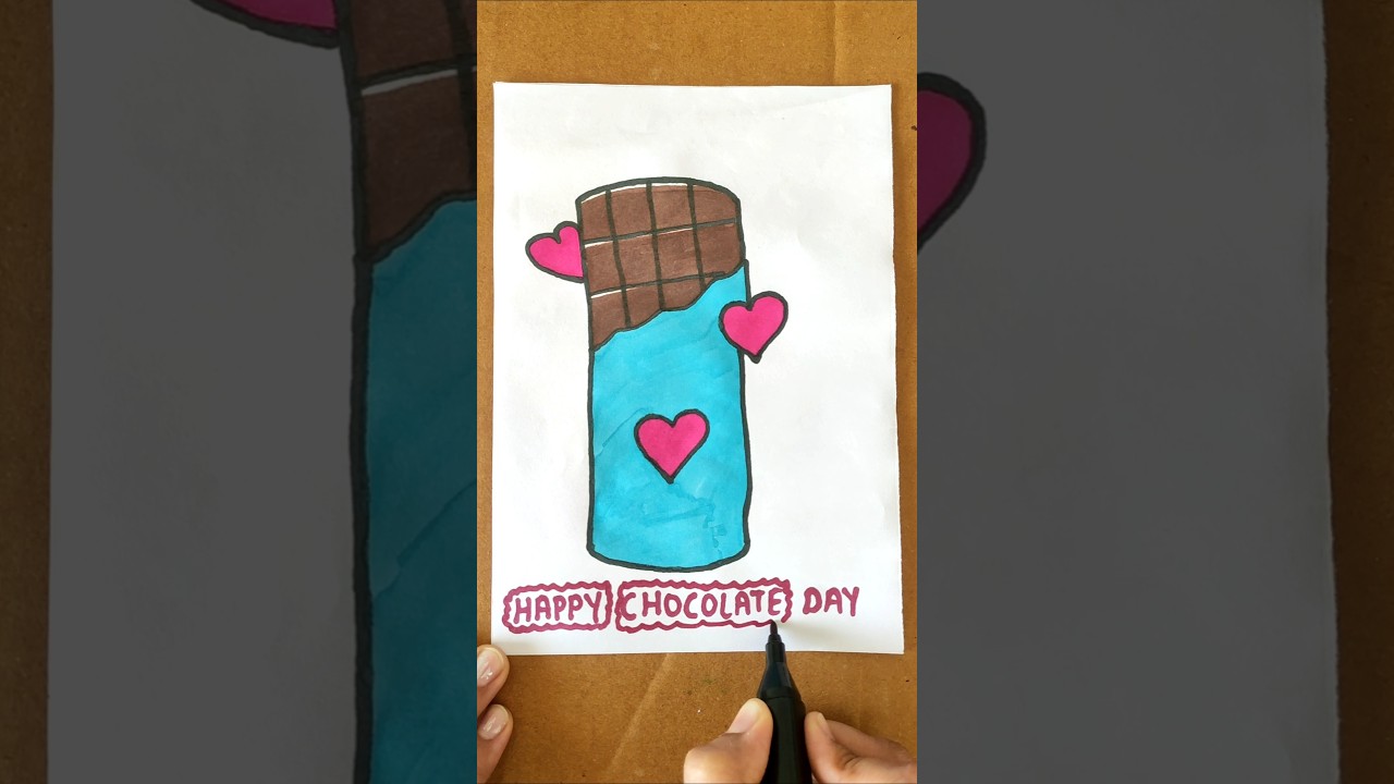 Happy Chocolate Day 🍫❤️ | Cute Chocolate Love Drawing 