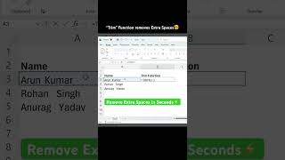 😱Excel TRIM Function Explained in 20 Seconds ⚡️ #excel #shorts #exceltips #exceltricks