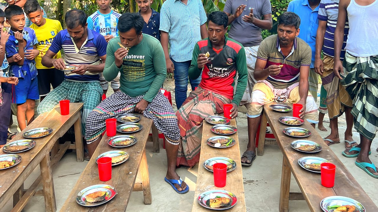 ২ মিনিটে ৬ রকম মাছ খাওয়ার চ্যালেঞ্জ। গ্রামের চাচারা সব মাছ কম সময়ে খেয়ে একি চমক দেখালো ? Fish Eating