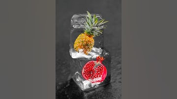 How to put fruit in ice cube in photoshop #shorts #tutorial #designdev #infographie #ps #ai #fruit
