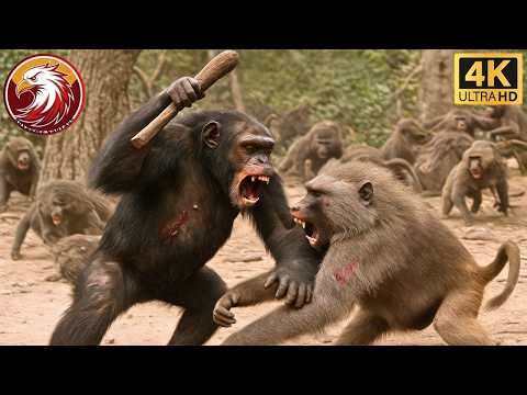 Afrique Sauvage La Grande Bataille De La Planète Des Singes Documentaireanimalier Royaume Sauvage 