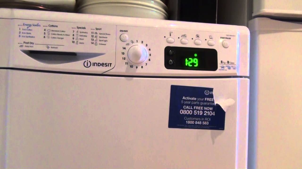 Indesit Advance IDCE8450 BH Dryer Jeans cycle YouTube