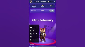 Hamster Kombat, 24th February, Daily Cipher