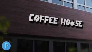 Coffee House 3D Logo Design || How To Make Logo Design in Pixellab screenshot 3