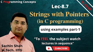 C programming | Strings in C | String with pointer | String and Pointer | Pointers with string