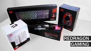 Unboxing Redragon Latest Gaming Speakers - Headset &amp; Mechanical Keyboard - ASMR
