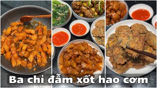 Ba chỉ chiên đẫm sốt hao cơm thôi rồi