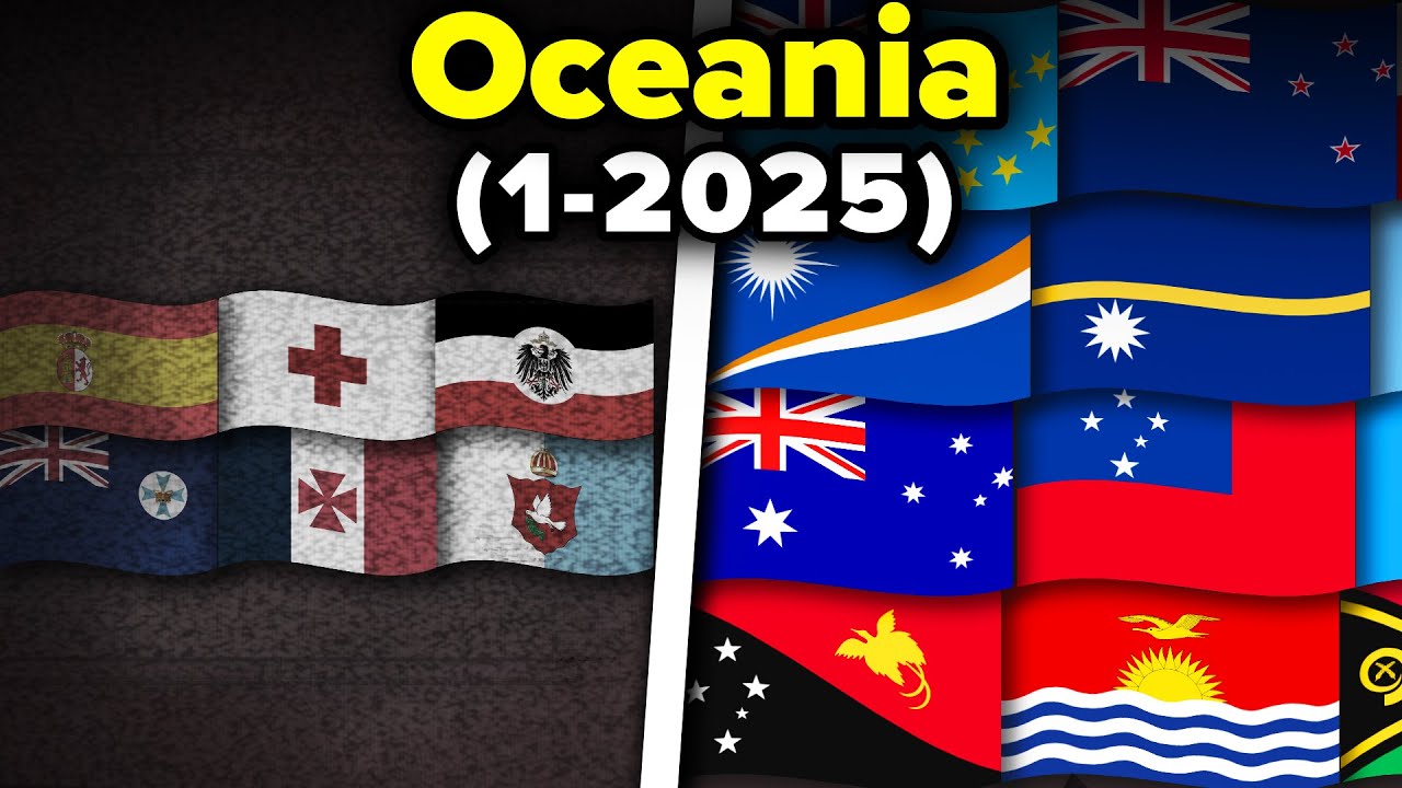 ENTIRE Evolution of ALL Oceanian Flags (1- 2025)