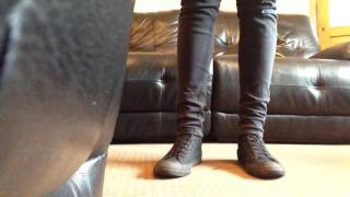 Black Mono Converse With Super Skinny Jeans Shoeplay