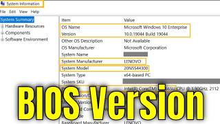 How To Check BIOS Version In Windows