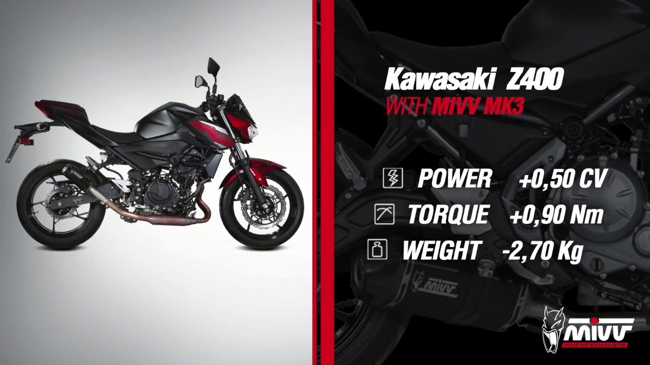 KAWASAKI Z400 Exhaust Mivv MK3 Carbon K.047.SM3C - Mivv