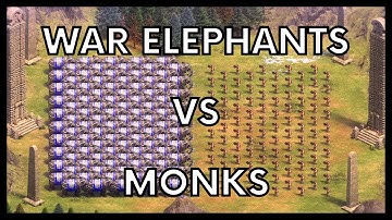 AGE OF EMPIRES II: 100 ELITE WAR ELEPHANTS VS 100 MONKS