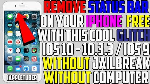 Remove Status Bar on iPhone With This Cool GLITCH Permanently! (NO Jailbreak NO Computer) iOS 10/9
