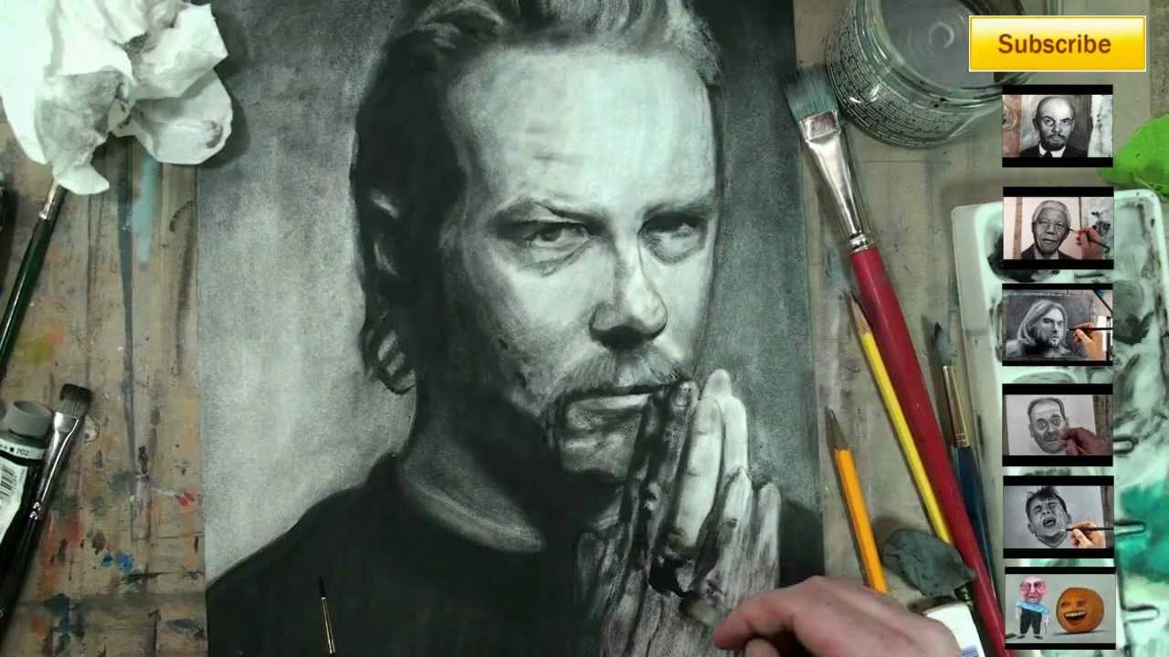 ⁣Draw James Hetfield Portrait: Extended Shading Tutorial