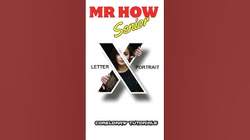 Letter (X) Portrait Design Tutorial in coreldraw🔥 l #coreldraw tutorial#shorts