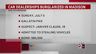 Car dealership burglarized in Madison