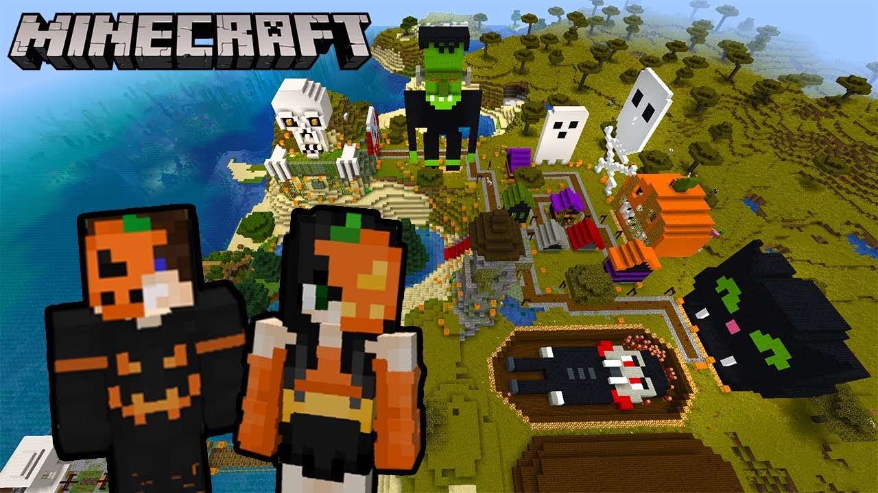 PETRECEREA de Halloween si SATUL BANTUIT! Minecraft