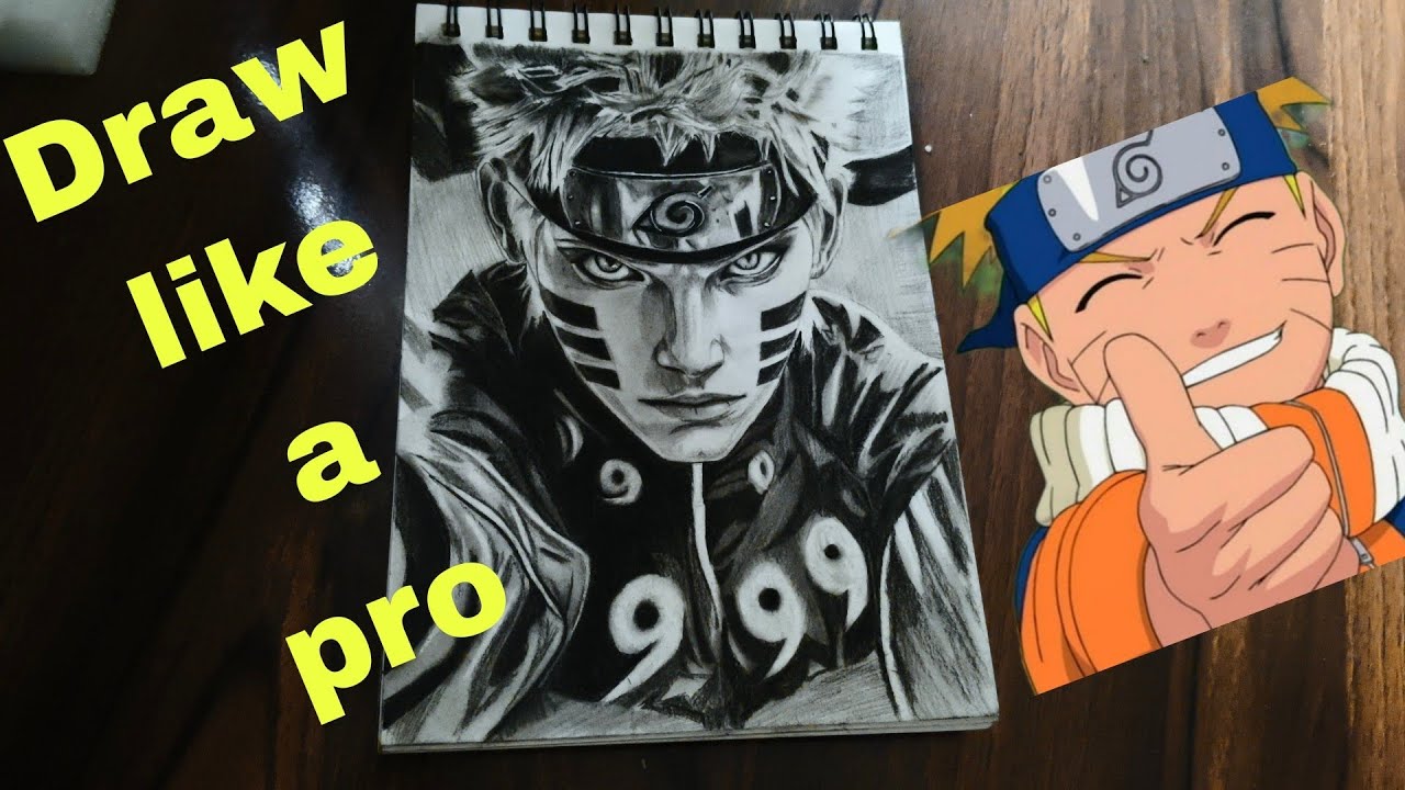 How to draw Naruto uzumaki in realistic style how to draw anime character 