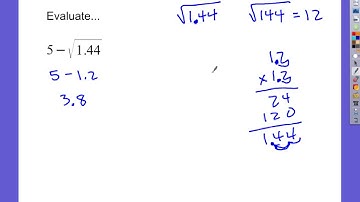 7.1.2 - Square Roots and the Order of Operations