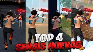 Top 4 Sensibilidades Para Pegar TODO ROJO en la NUEVA ACTUALIZACION- FREE FIRE👺 (100 % HACKER☠️)