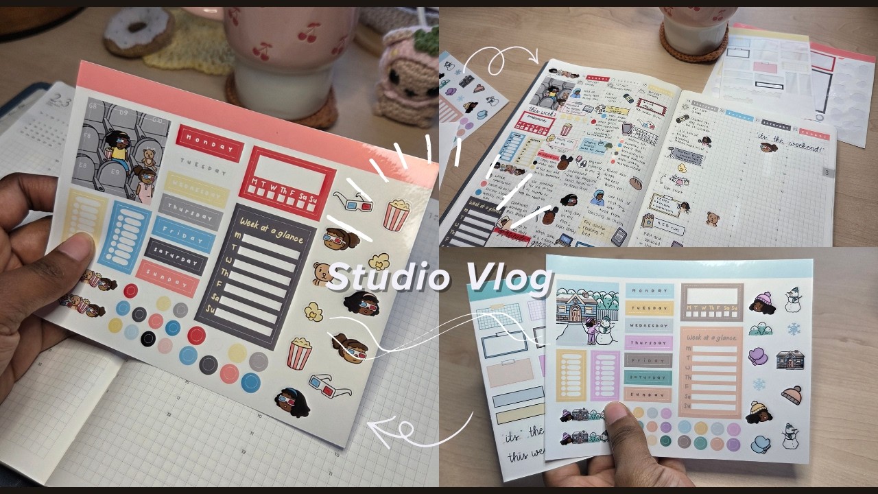 How I Make My Planner Sticker Kits | Studio Vlog 001