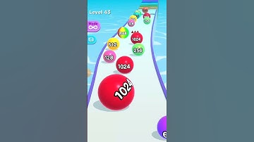 Ball run 2048 (level 43) #shorts #viralshorts #ballrun2048game