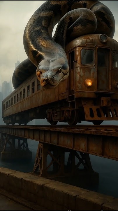 AI Creates Giant Python on Train: Surreal Masterpiece - YouTube