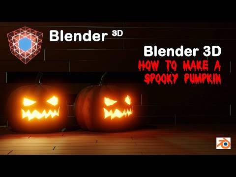 Cara membuat labu seram di Blender 3D