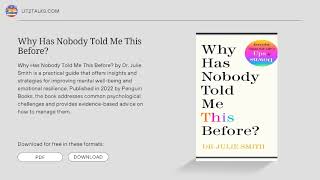 Why Has Nobody Told Me This Before? - Audio-book part 2