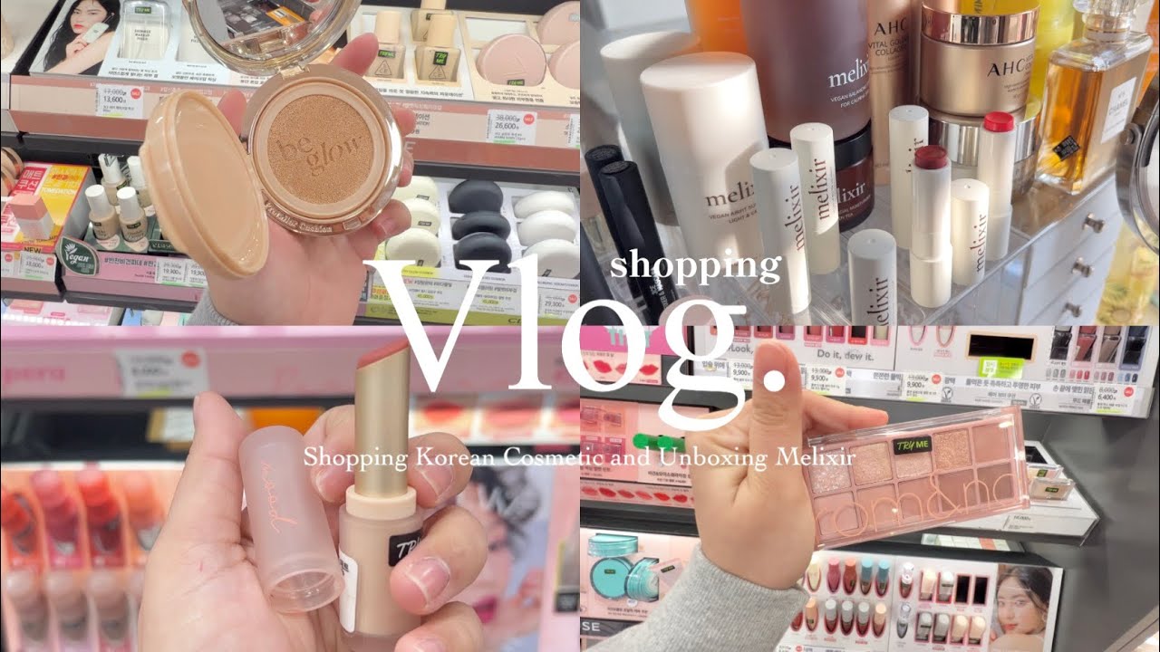 KOREA VLOG 🇰🇷 | OLIVEYOUNG KOREAN COSMETIC HAUL AND UNBOXING MELIXIR VEGAN SKIN CARE