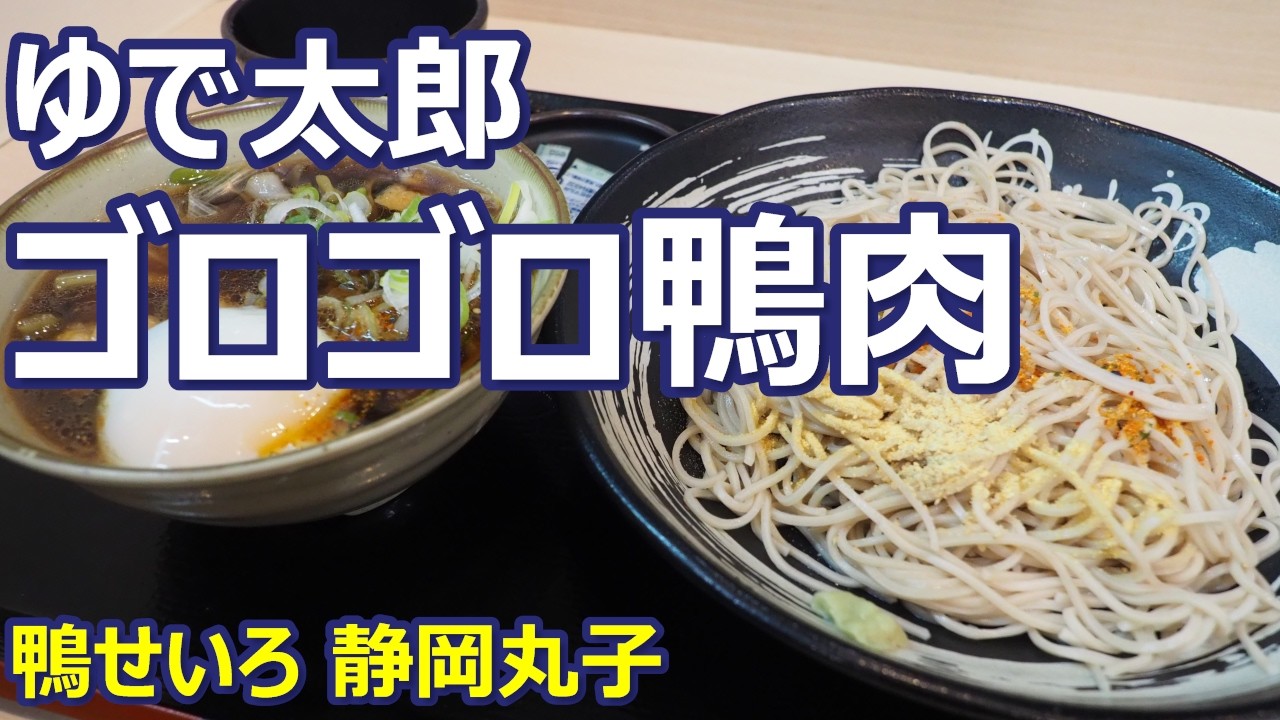 【ゆで太郎】大量鴨肉は正義！ゴロゴロ大量鴨肉が嬉しい！鴨せいろ 静岡丸子【蕎麦】 