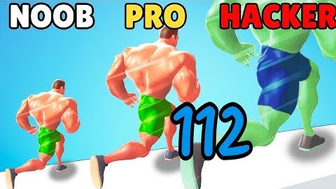NOOB vs PRO vs HACKER in Muscle Rush ❤️ All Levels Gameplay