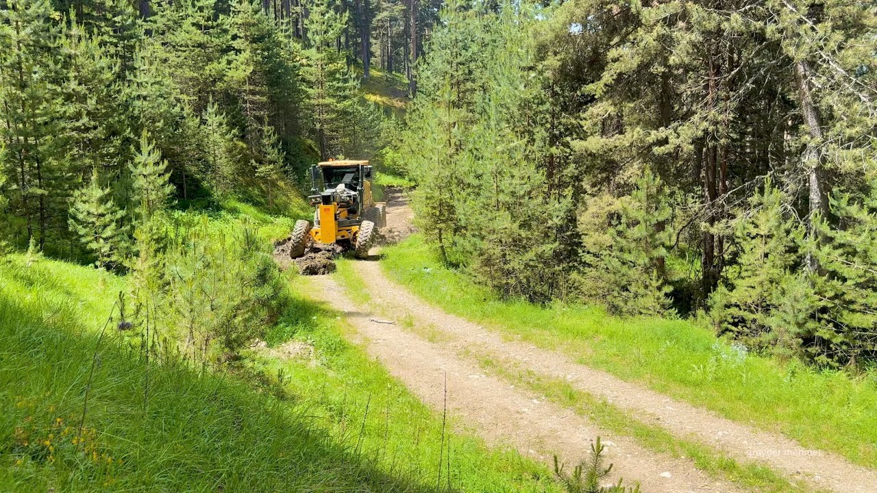 Как грейдер John Deere 670 GP ремонтирует зеленые лесные дороги? Часть 3 #johndeere #grader