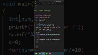 Armstrong Number in C Language |TCS | Infosys||#placement #interview #coding #c #ccode